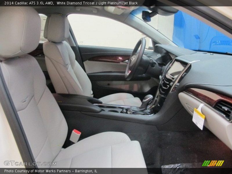 White Diamond Tricoat / Light Platinum/Jet Black 2014 Cadillac ATS 3.6L AWD