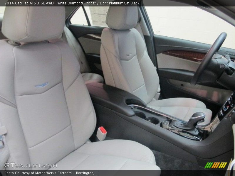 White Diamond Tricoat / Light Platinum/Jet Black 2014 Cadillac ATS 3.6L AWD