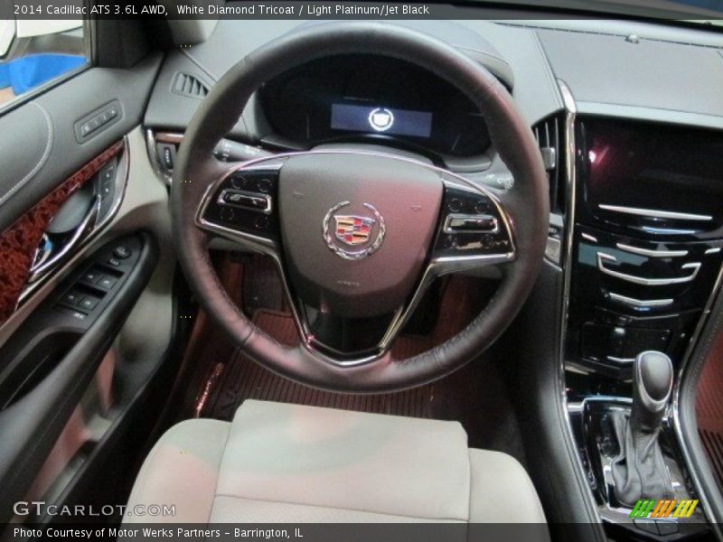 White Diamond Tricoat / Light Platinum/Jet Black 2014 Cadillac ATS 3.6L AWD