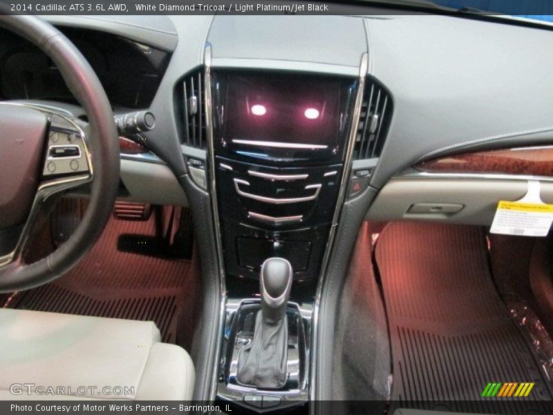 White Diamond Tricoat / Light Platinum/Jet Black 2014 Cadillac ATS 3.6L AWD
