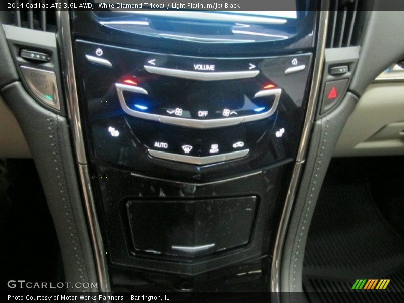 White Diamond Tricoat / Light Platinum/Jet Black 2014 Cadillac ATS 3.6L AWD