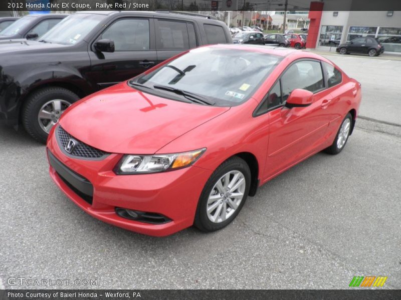 Rallye Red / Stone 2012 Honda Civic EX Coupe