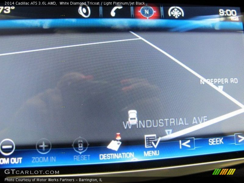White Diamond Tricoat / Light Platinum/Jet Black 2014 Cadillac ATS 3.6L AWD