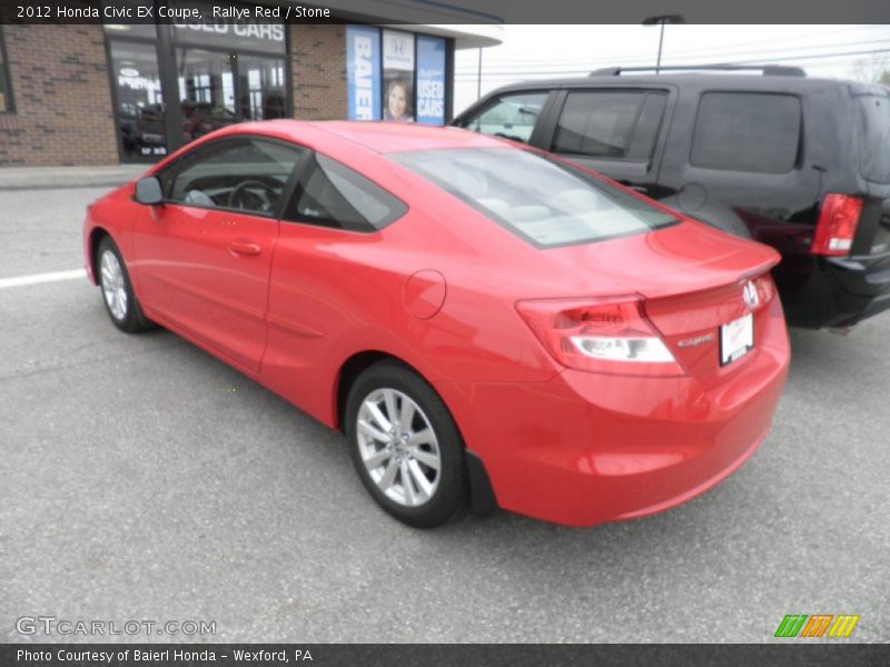 Rallye Red / Stone 2012 Honda Civic EX Coupe