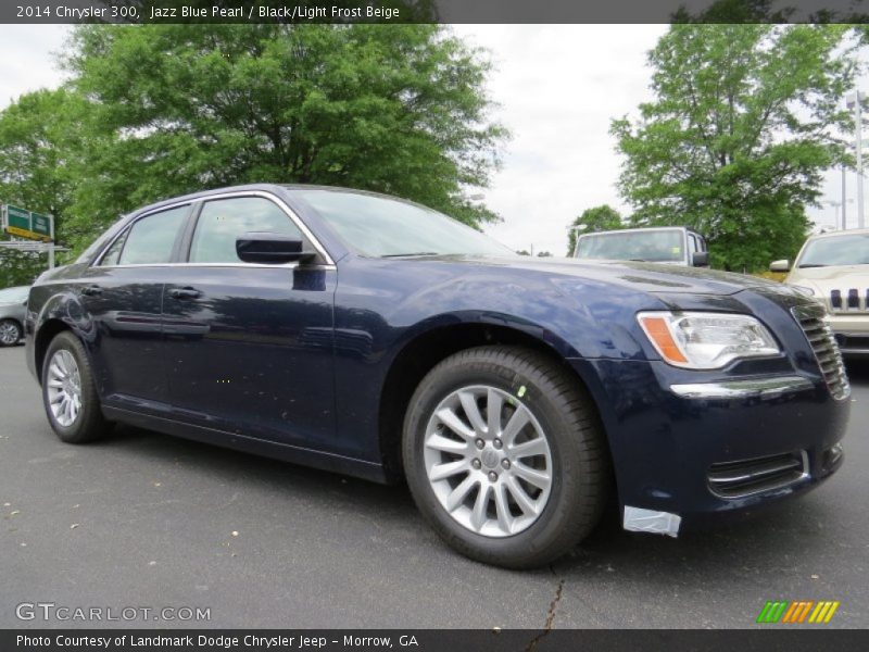 Jazz Blue Pearl / Black/Light Frost Beige 2014 Chrysler 300