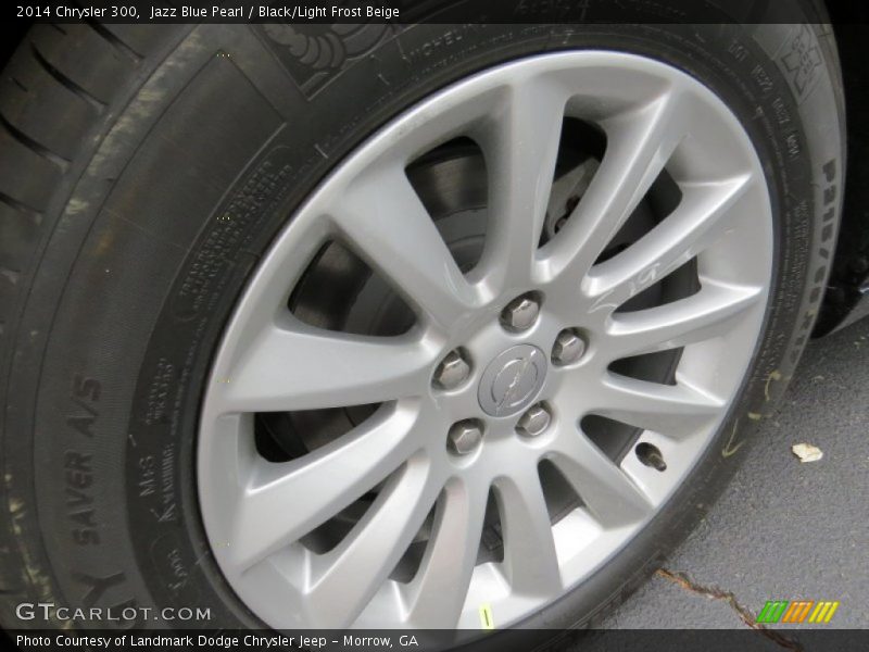 Jazz Blue Pearl / Black/Light Frost Beige 2014 Chrysler 300