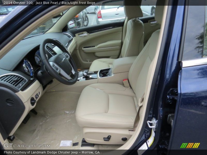 Jazz Blue Pearl / Black/Light Frost Beige 2014 Chrysler 300