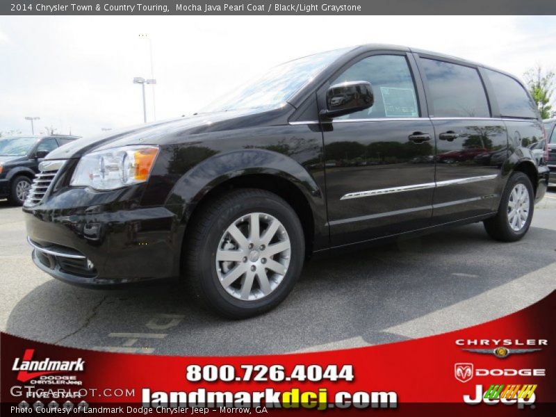 Mocha Java Pearl Coat / Black/Light Graystone 2014 Chrysler Town & Country Touring