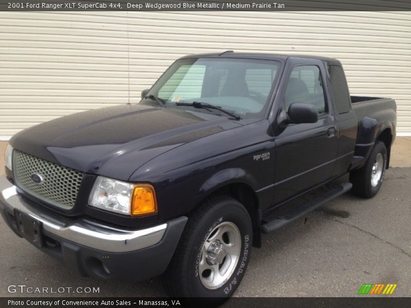 Deep Wedgewood Blue Metallic / Medium Prairie Tan 2001 Ford Ranger XLT SuperCab 4x4