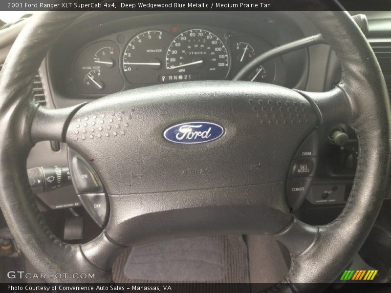 Deep Wedgewood Blue Metallic / Medium Prairie Tan 2001 Ford Ranger XLT SuperCab 4x4