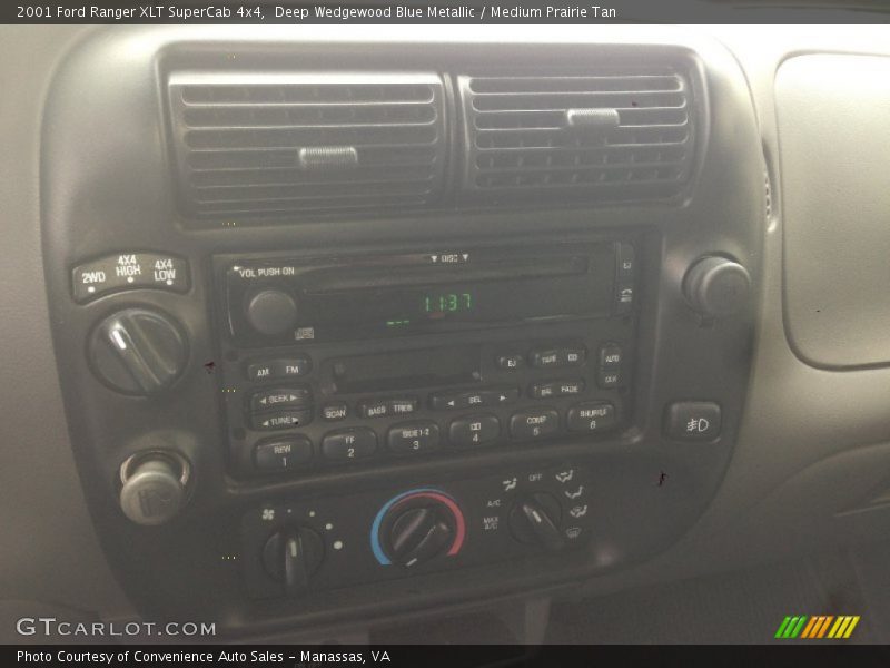 Deep Wedgewood Blue Metallic / Medium Prairie Tan 2001 Ford Ranger XLT SuperCab 4x4