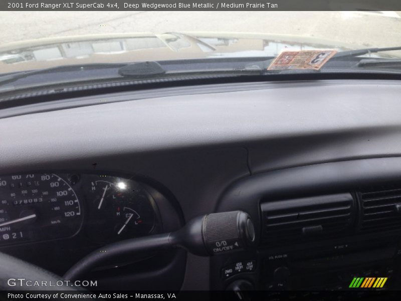 Deep Wedgewood Blue Metallic / Medium Prairie Tan 2001 Ford Ranger XLT SuperCab 4x4