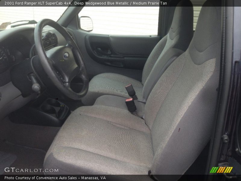 Deep Wedgewood Blue Metallic / Medium Prairie Tan 2001 Ford Ranger XLT SuperCab 4x4