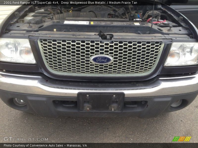 Deep Wedgewood Blue Metallic / Medium Prairie Tan 2001 Ford Ranger XLT SuperCab 4x4