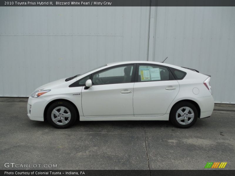 Blizzard White Pearl / Misty Gray 2010 Toyota Prius Hybrid III