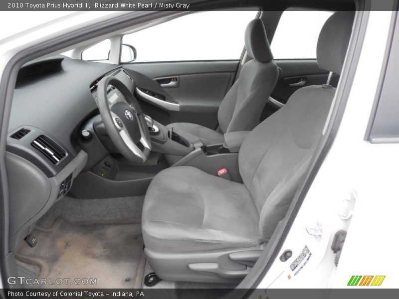 Blizzard White Pearl / Misty Gray 2010 Toyota Prius Hybrid III
