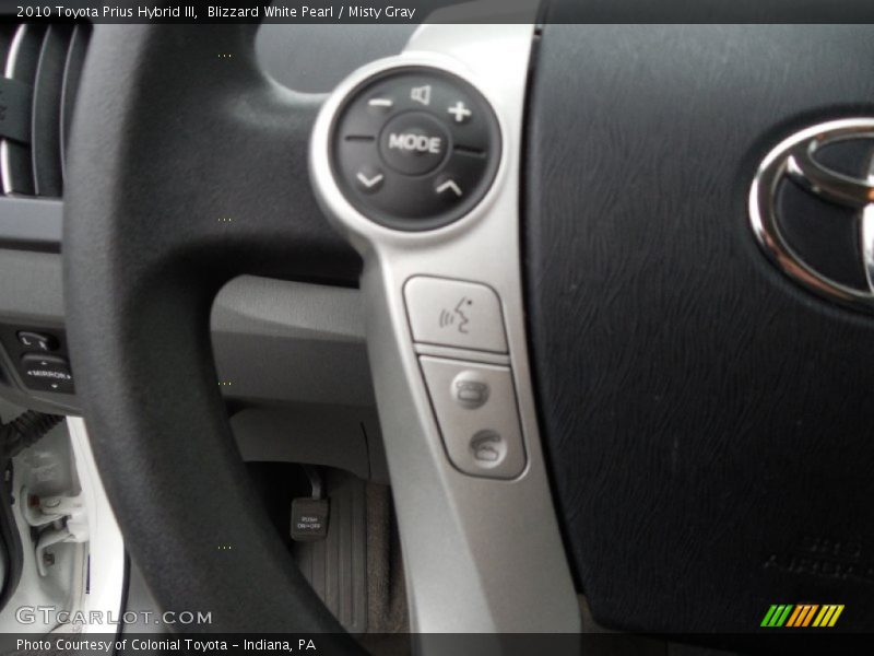 Blizzard White Pearl / Misty Gray 2010 Toyota Prius Hybrid III