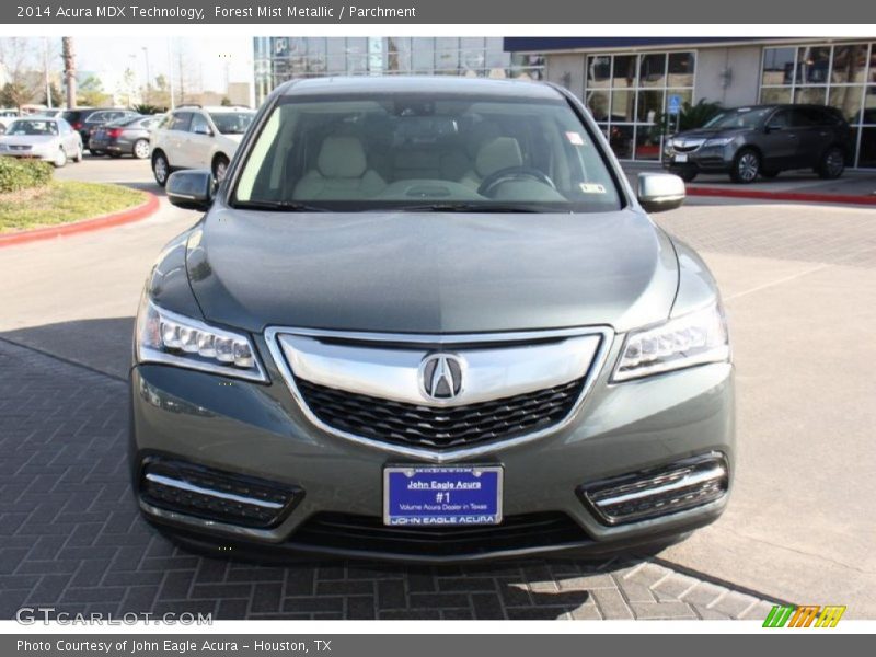 Forest Mist Metallic / Parchment 2014 Acura MDX Technology