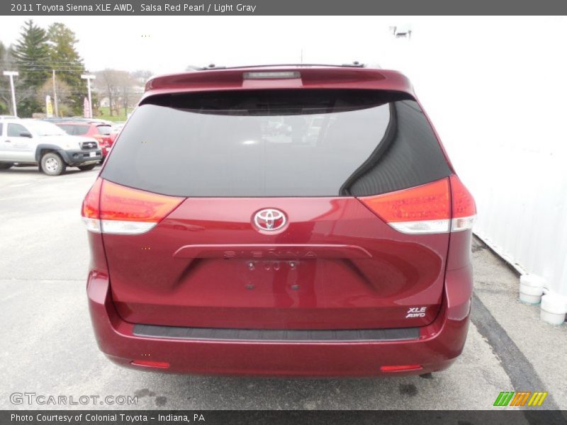 Salsa Red Pearl / Light Gray 2011 Toyota Sienna XLE AWD