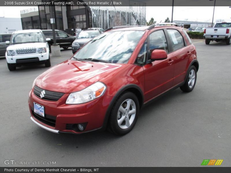 Cherry Red Metallic / Black 2008 Suzuki SX4 Crossover Touring AWD