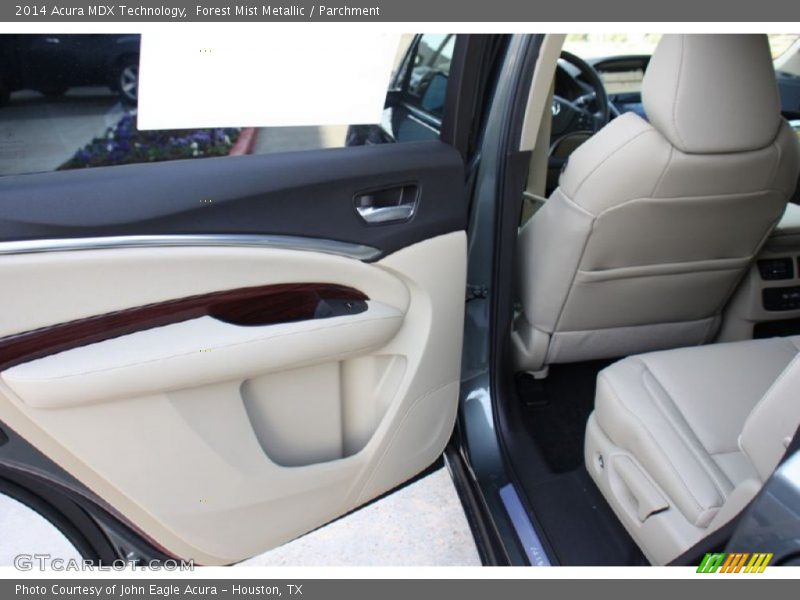 Forest Mist Metallic / Parchment 2014 Acura MDX Technology