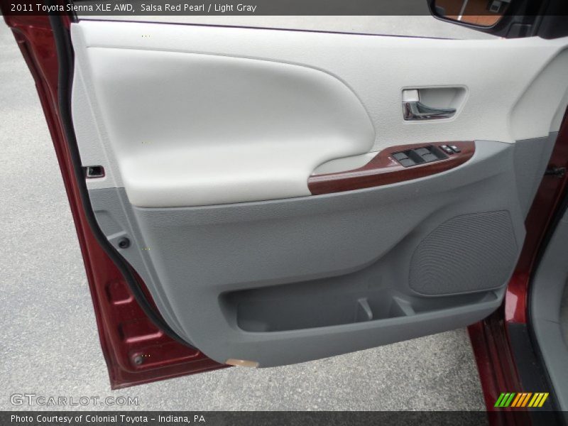 Salsa Red Pearl / Light Gray 2011 Toyota Sienna XLE AWD