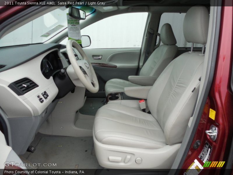 Salsa Red Pearl / Light Gray 2011 Toyota Sienna XLE AWD