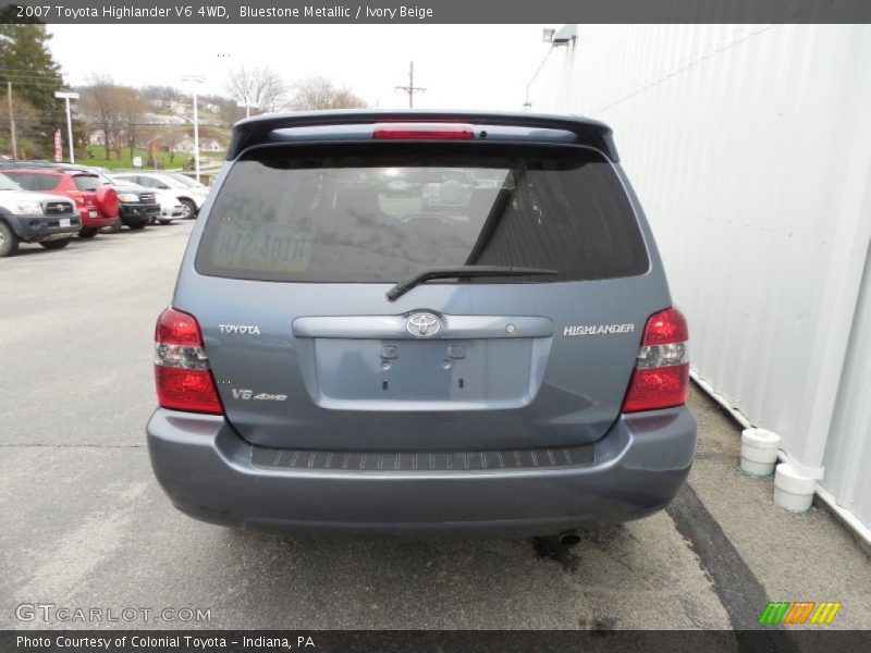 Bluestone Metallic / Ivory Beige 2007 Toyota Highlander V6 4WD