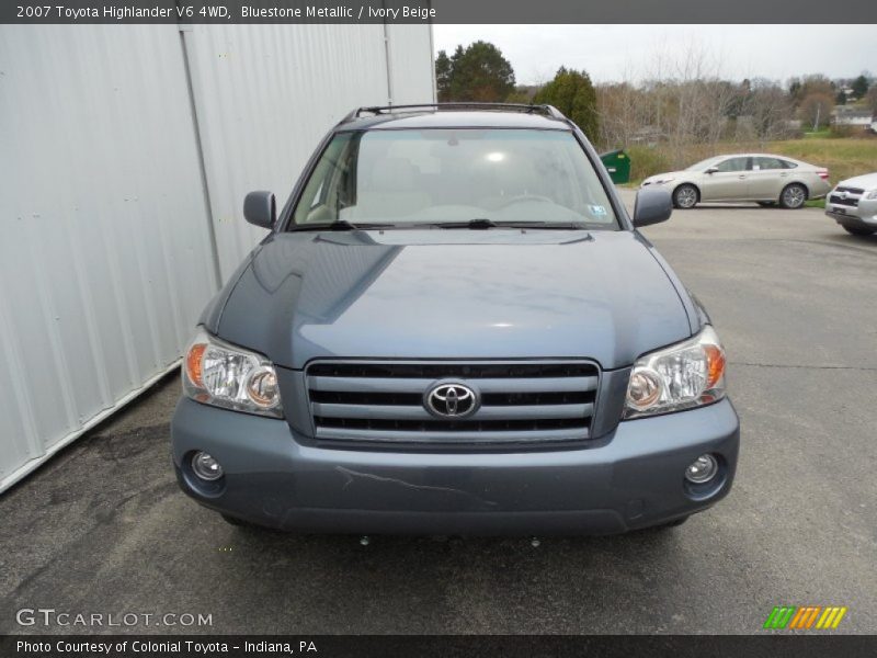 Bluestone Metallic / Ivory Beige 2007 Toyota Highlander V6 4WD