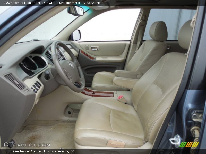 Bluestone Metallic / Ivory Beige 2007 Toyota Highlander V6 4WD