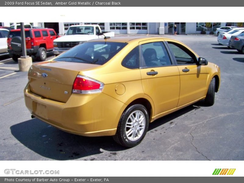 Amber Gold Metallic / Charcoal Black 2009 Ford Focus SE Sedan