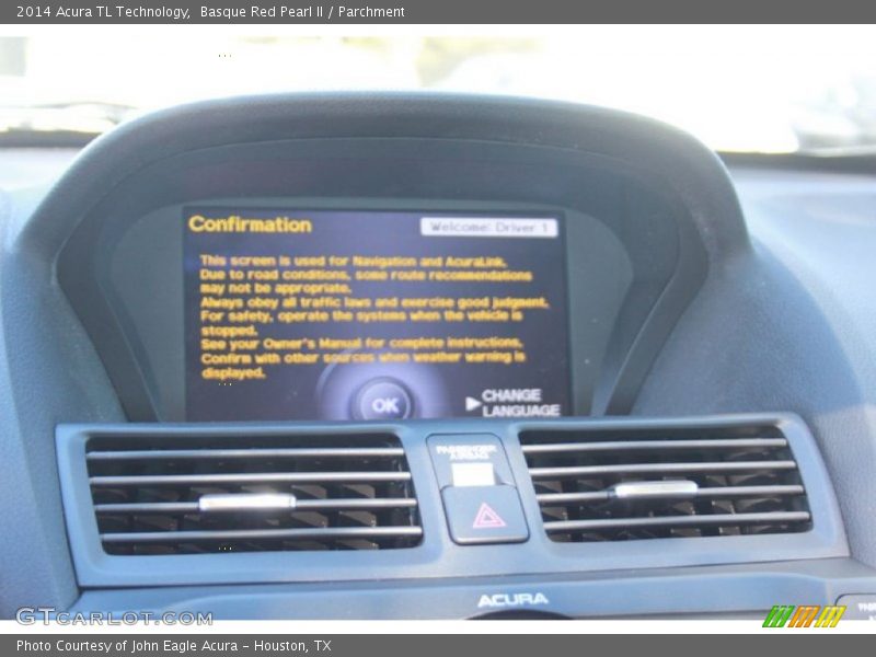 Basque Red Pearl II / Parchment 2014 Acura TL Technology