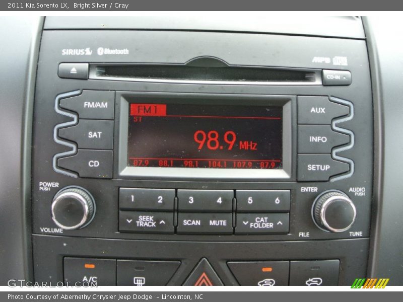 Bright Silver / Gray 2011 Kia Sorento LX