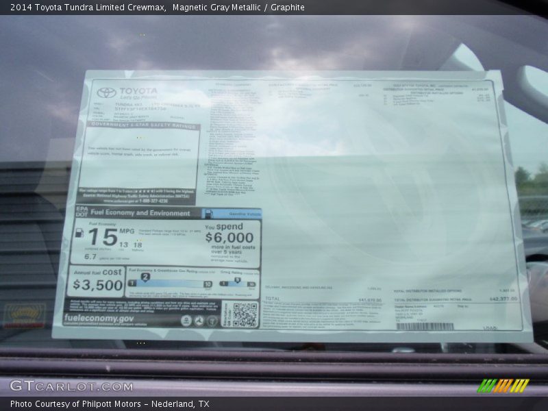 Magnetic Gray Metallic / Graphite 2014 Toyota Tundra Limited Crewmax