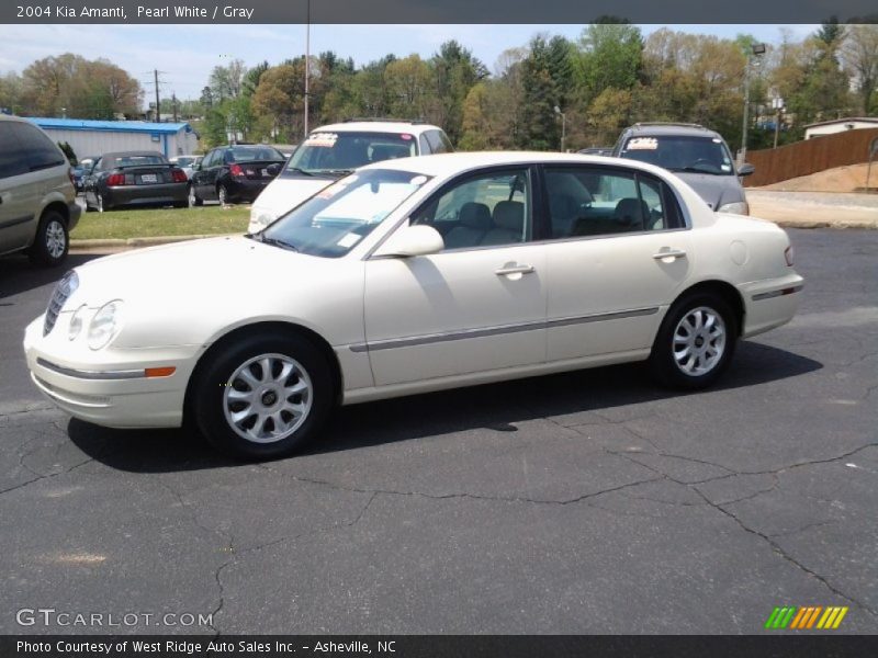 Pearl White / Gray 2004 Kia Amanti