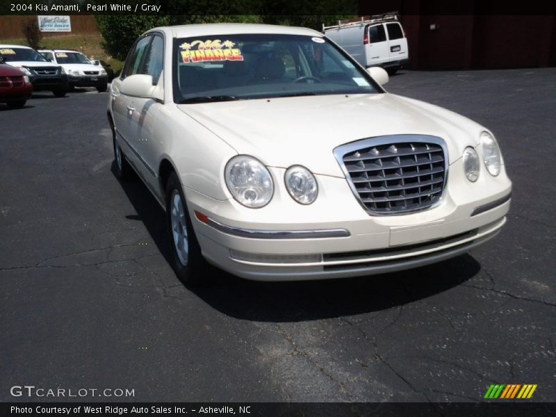 Pearl White / Gray 2004 Kia Amanti