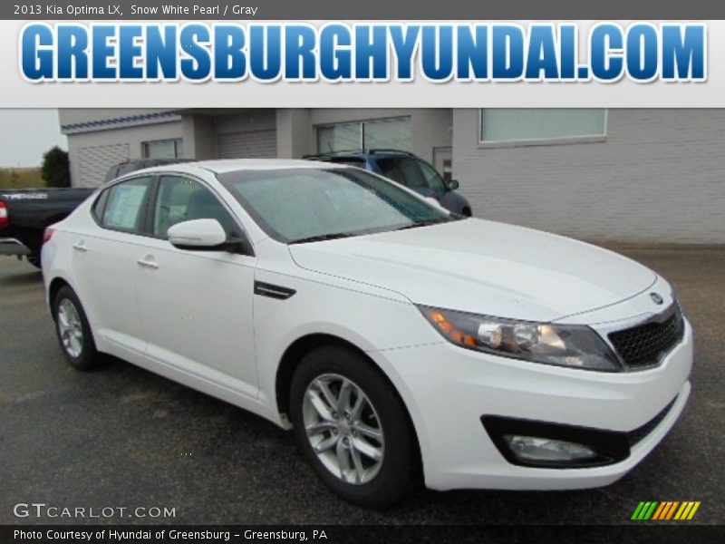 Snow White Pearl / Gray 2013 Kia Optima LX