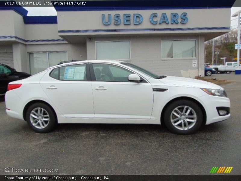 Snow White Pearl / Gray 2013 Kia Optima LX