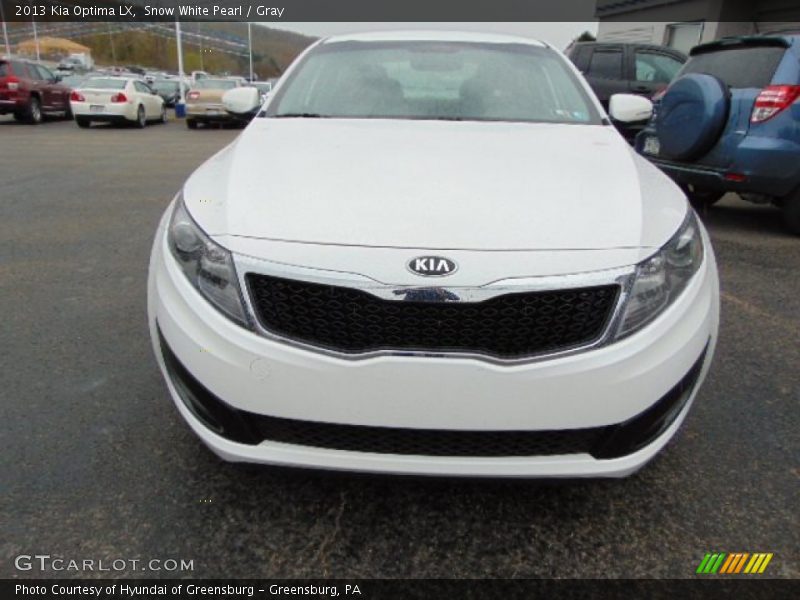 Snow White Pearl / Gray 2013 Kia Optima LX
