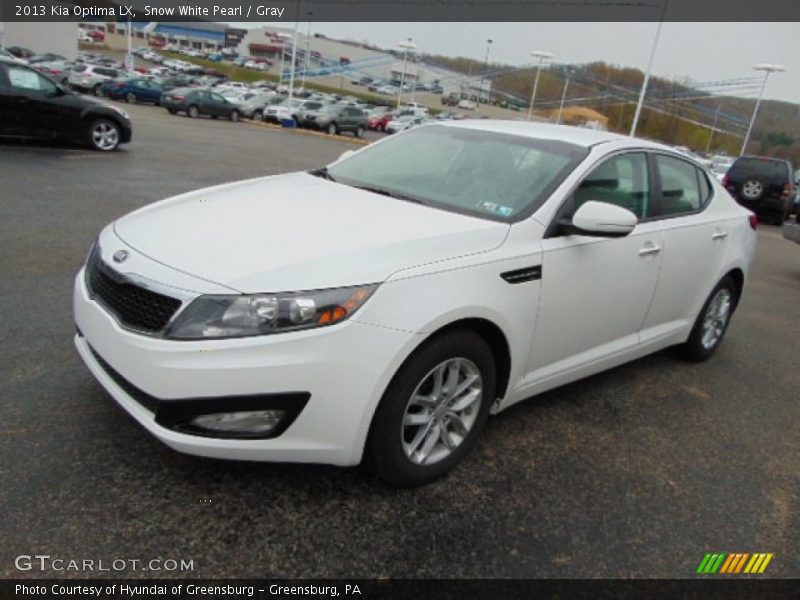 Snow White Pearl / Gray 2013 Kia Optima LX