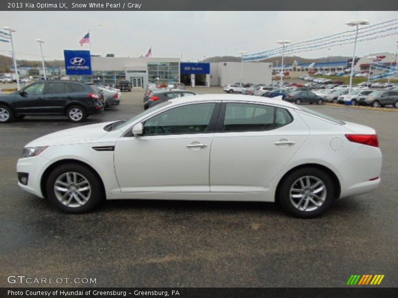 Snow White Pearl / Gray 2013 Kia Optima LX
