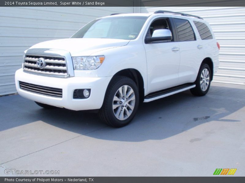 Super White / Sand Beige 2014 Toyota Sequoia Limited