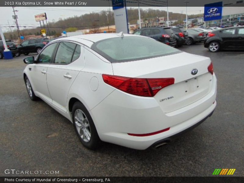 Snow White Pearl / Gray 2013 Kia Optima LX