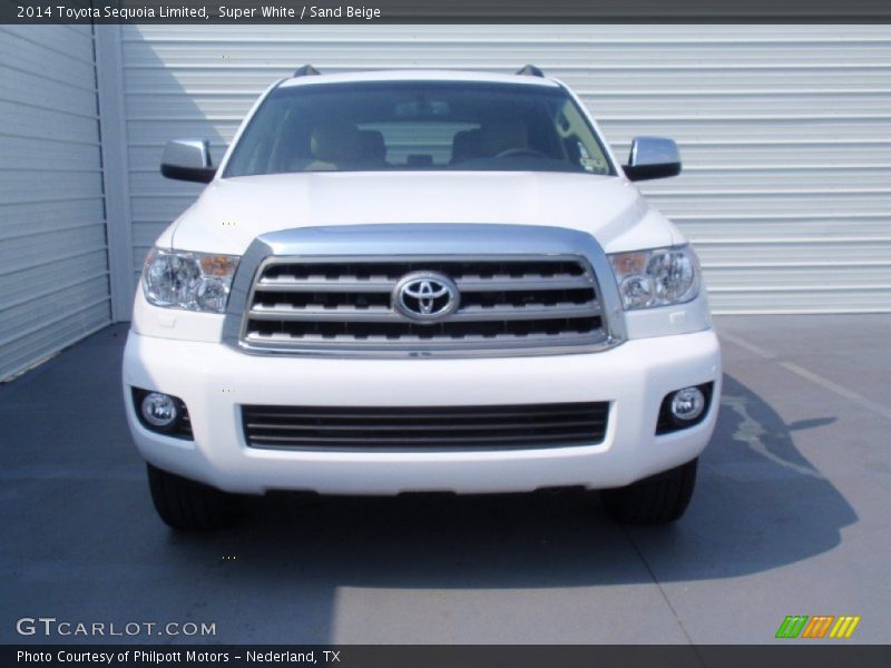 Super White / Sand Beige 2014 Toyota Sequoia Limited