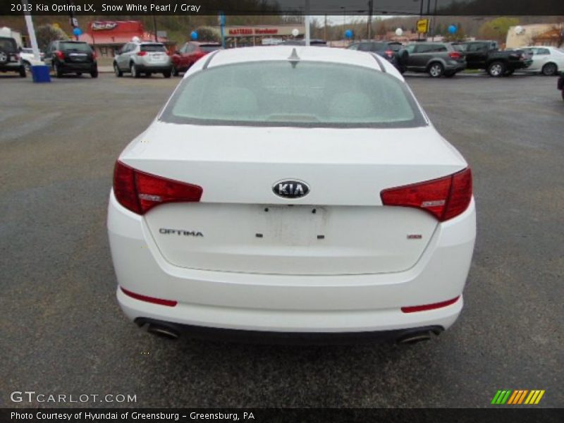 Snow White Pearl / Gray 2013 Kia Optima LX