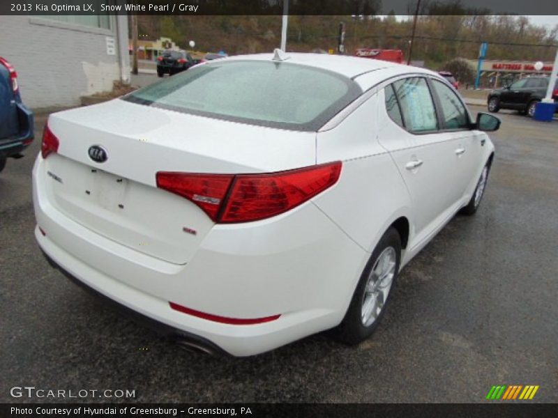 Snow White Pearl / Gray 2013 Kia Optima LX