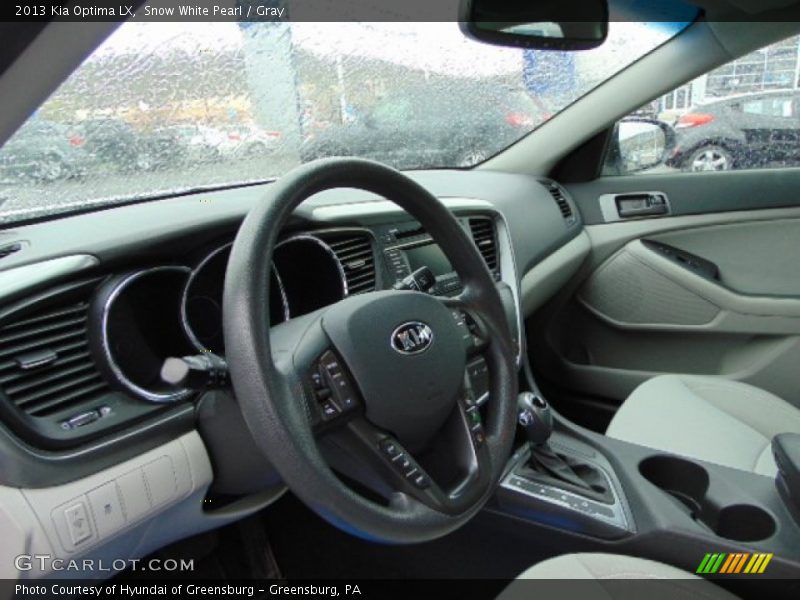 Snow White Pearl / Gray 2013 Kia Optima LX