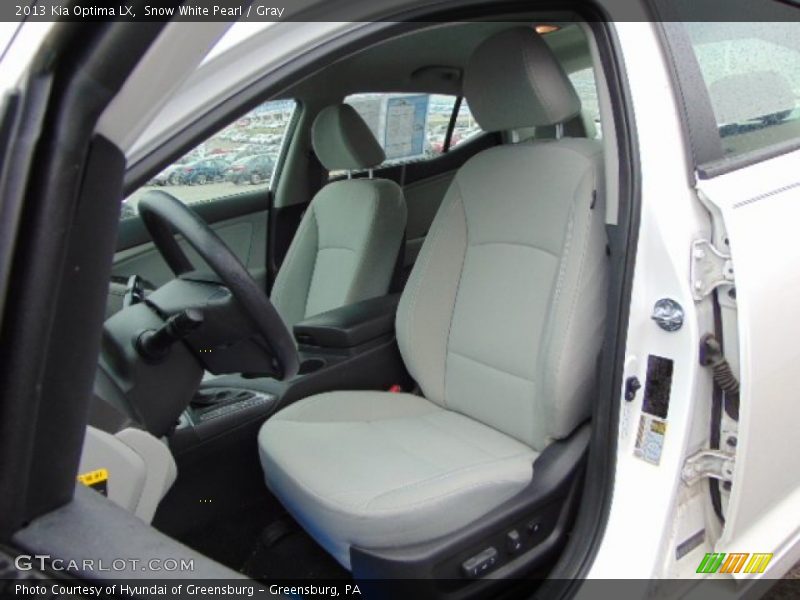Snow White Pearl / Gray 2013 Kia Optima LX