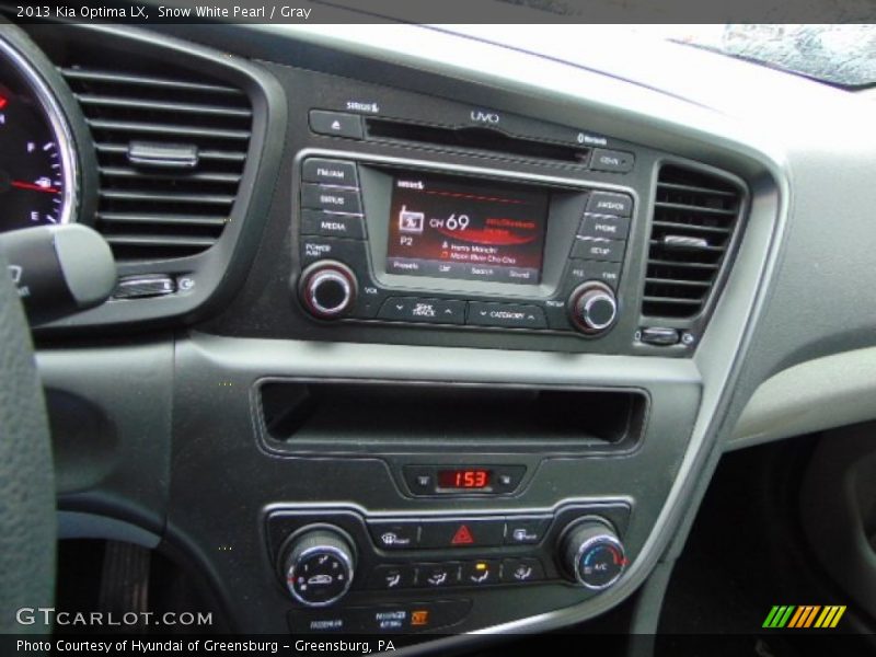 Snow White Pearl / Gray 2013 Kia Optima LX