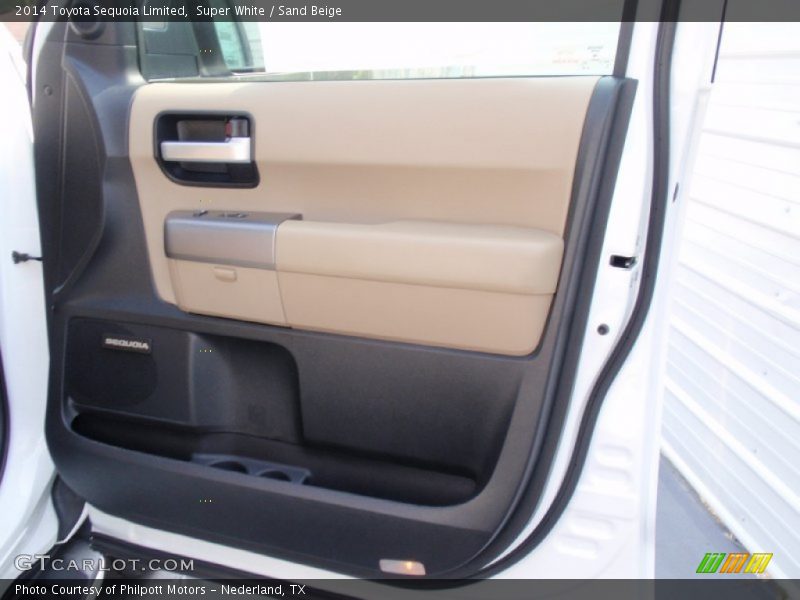 Super White / Sand Beige 2014 Toyota Sequoia Limited